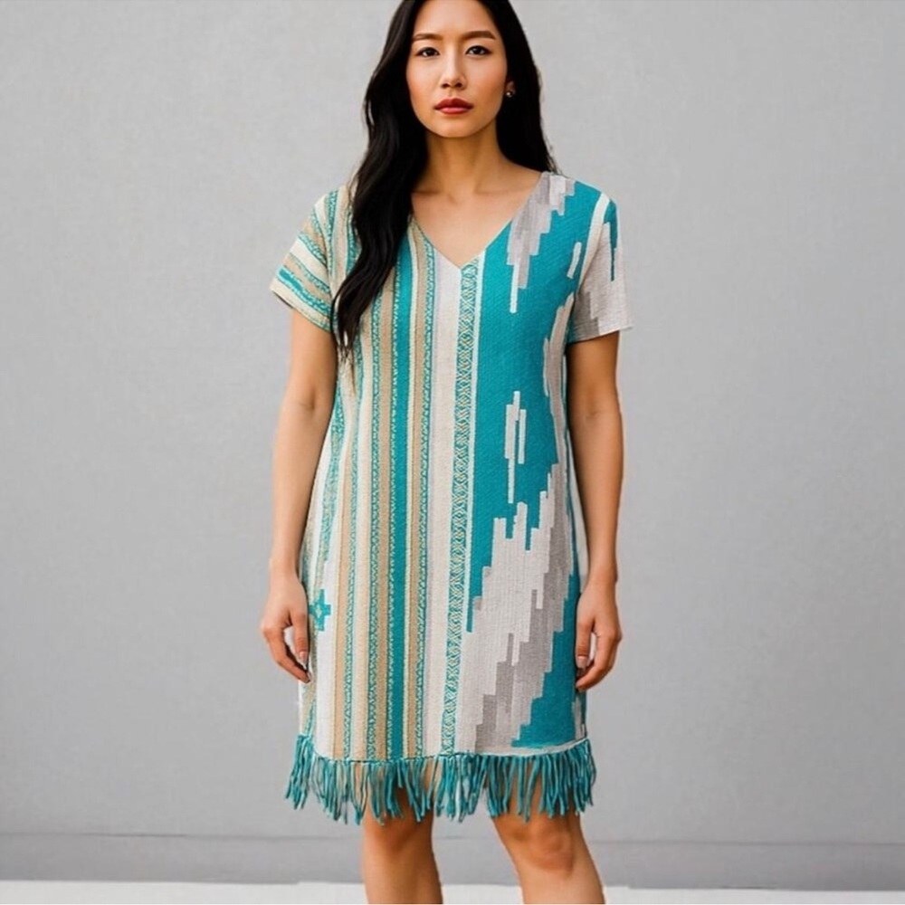 VILAGALLO MORGETTE JACQUARD KNITTED DRESS